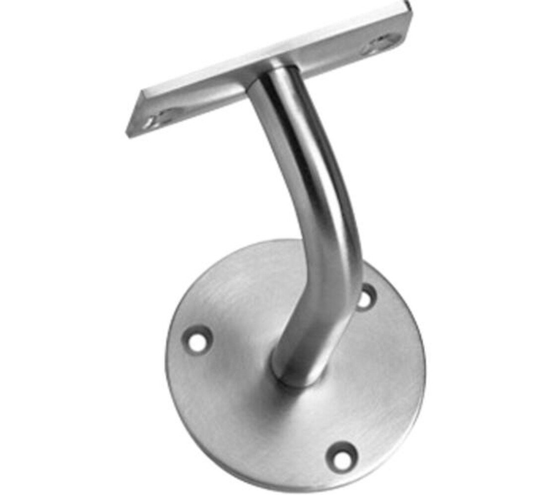 Intersteel Leuninghouder opschroevend gebogen met vlak of hol zadel rvs