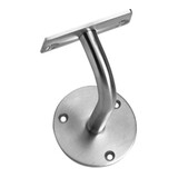 Intersteel Leuninghouder opschroevend gebogen met vlak of hol zadel rvs