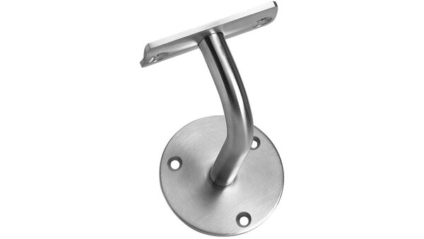 Intersteel Leuninghouder opschroevend gebogen met vlak of hol zadel rvs