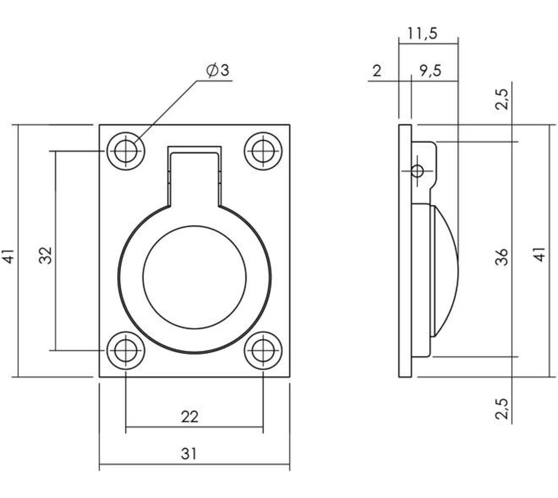 Intersteel Luikring messing getrommeld in diverse afmetingen