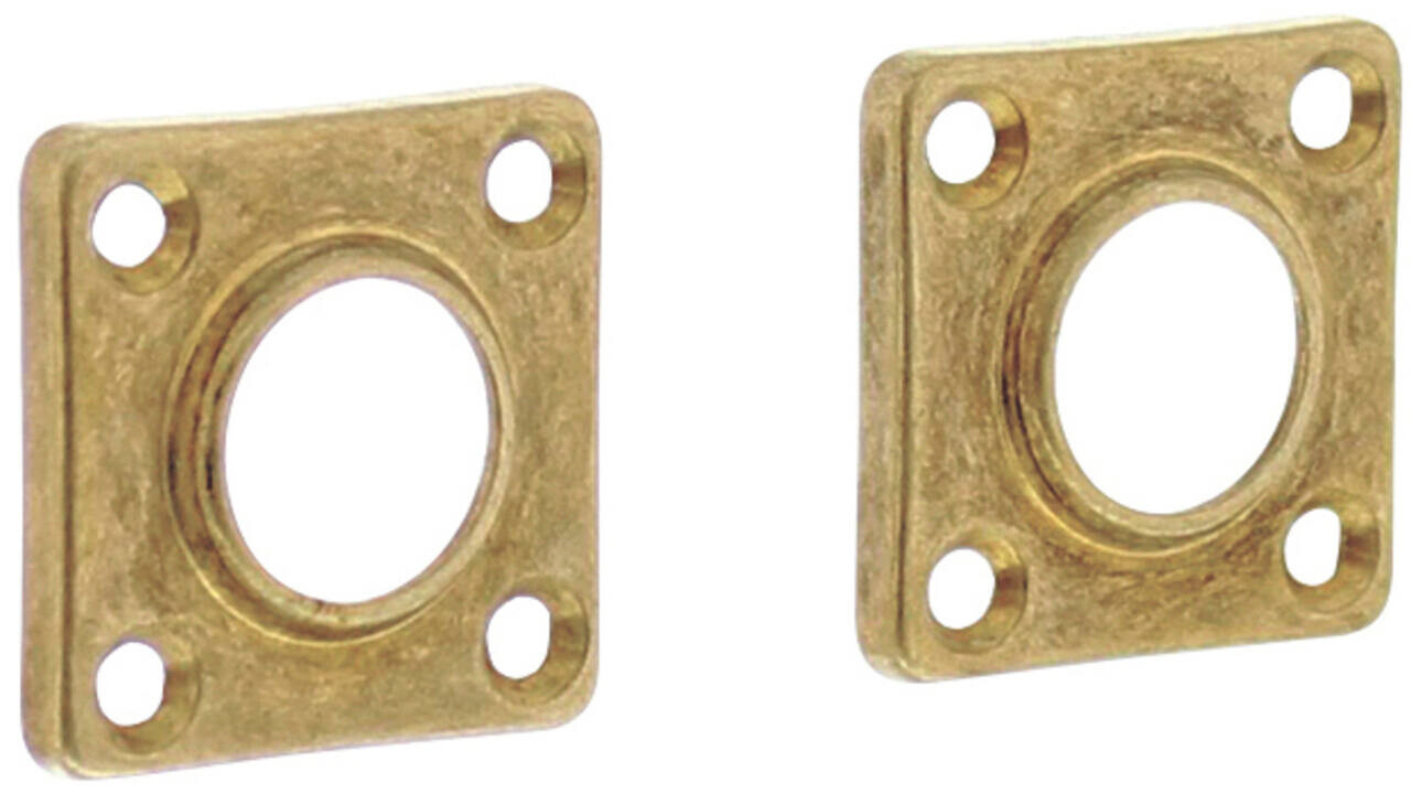 Intersteel Rozetten 38x38x5mm messing getrommeld