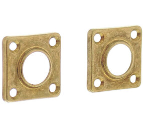 Intersteel Rozetten 38x38x5mm messing getrommeld Intersteel Rozetten 38x38x5mm messing getrommeld