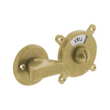 Intersteel WC-sluiting Degeorge met 8mm stift en tekst "vrij / bezet" messing getrommeld