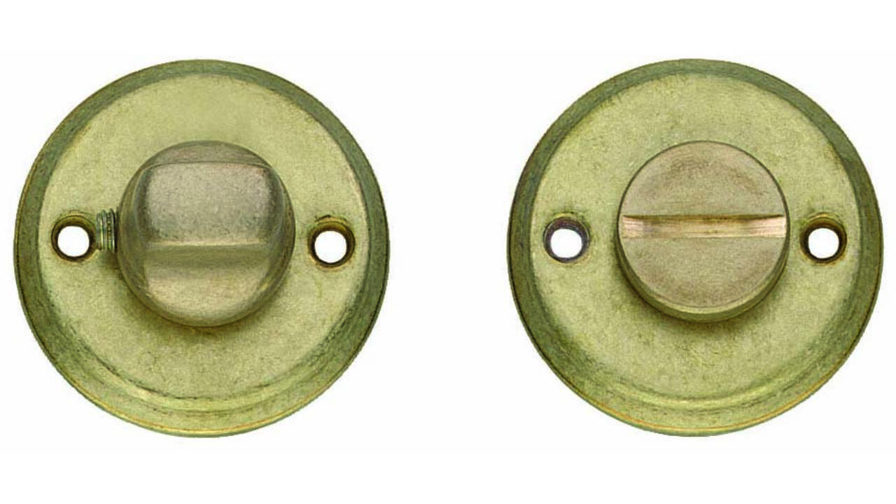 Intersteel WC-sluiting ø50x5mm met stift 8x8mm messing getrommeld