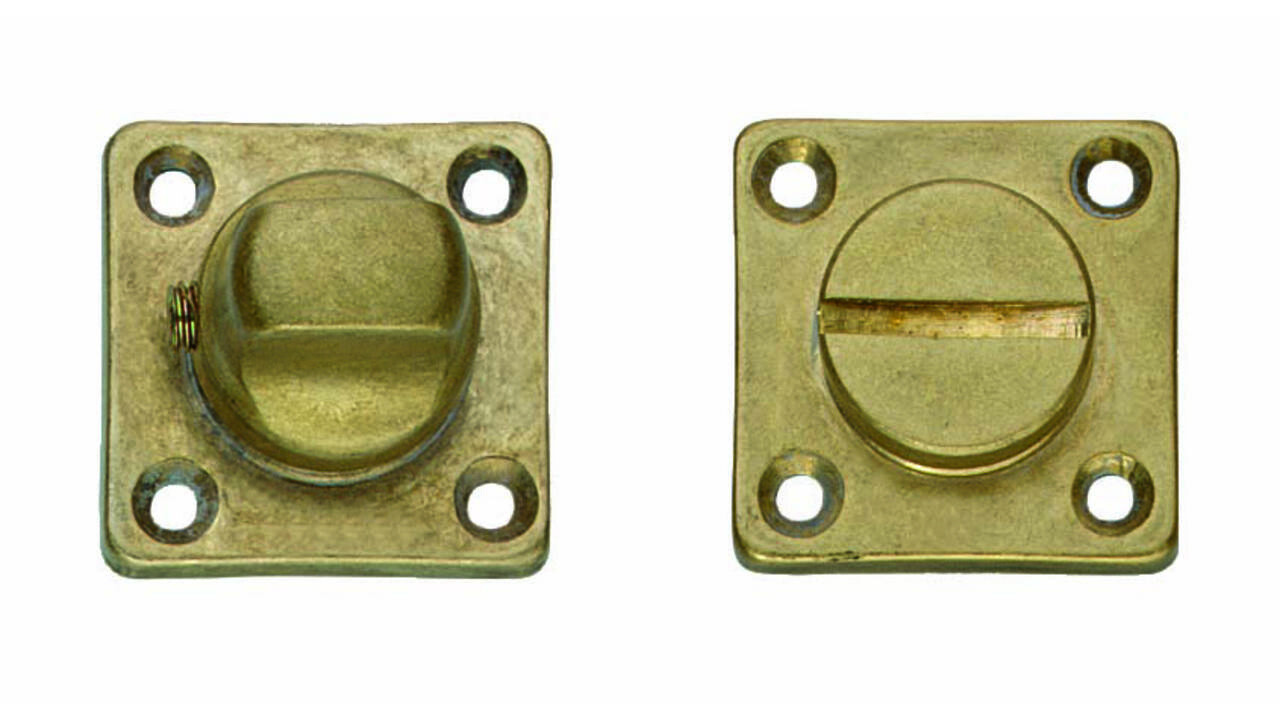 Intersteel WC-sluiting 38x38x5mm met stift 8x8mm messing getrommeld