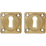 Intersteel Sleutelrozetten 38x38x5mm messing getrommeld
