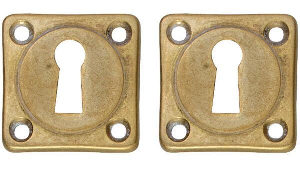 Intersteel Sleutelrozetten 38x38x5mm messing getrommeld Intersteel Sleutelrozetten 38x38x5mm messing getrommeld