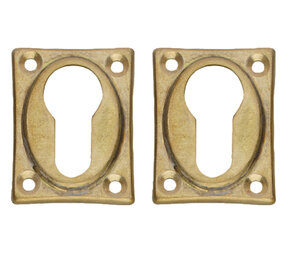 Intersteel Cilinderrozetten 47x37x5mm messing getrommeld Intersteel Cilinderrozetten 47x37x5mm messing getrommeld