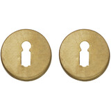 Intersteel Sleutelrozetten verdekt ø49x7mm messing getrommeld