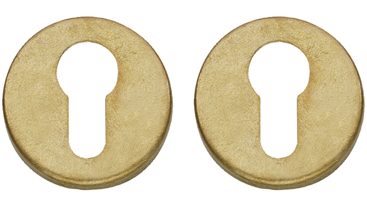 Intersteel Cilinderrozetten verdekt ø49x7mm messing getrommeld Intersteel Cilinderrozetten verdekt ø49x7mm messing getrommeld