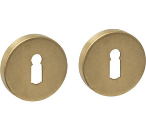 Intersteel Sleutelrozetten verdekt ø53x9mm PVD messing getrommeld Intersteel Sleutelrozetten verdekt ø53x9mm PVD messing getrommeld