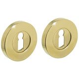 Intersteel Sleutelrozetten verdekt ø50x8mm messing gelakt