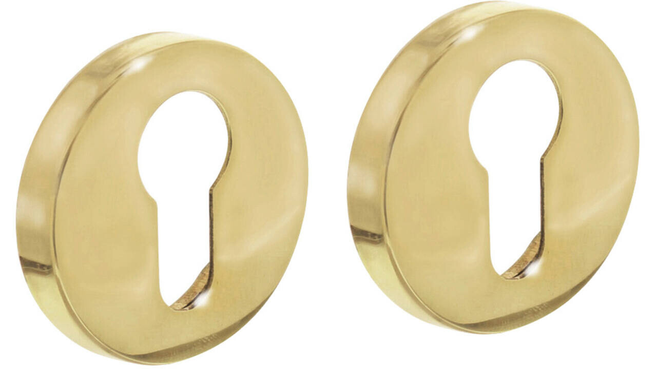 Intersteel Cilinderrozetten verdekt ø50x8mm messing gelakt