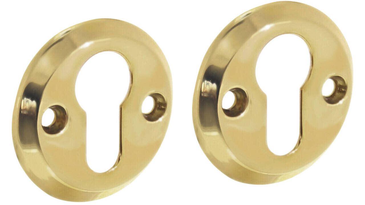 Intersteel Cilinderrozetten ø50x5mm messing gelakt