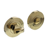 Intersteel WC-sluiting verdekt met rillen ø55x10mm en nokken met stift 8x8mm PVD messingkleur