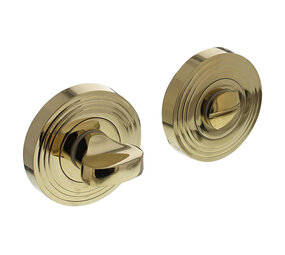 Intersteel WC-sluiting verdekt met rillen ø55x10mm en nokken met stift 8x8mm PVD messingkleur