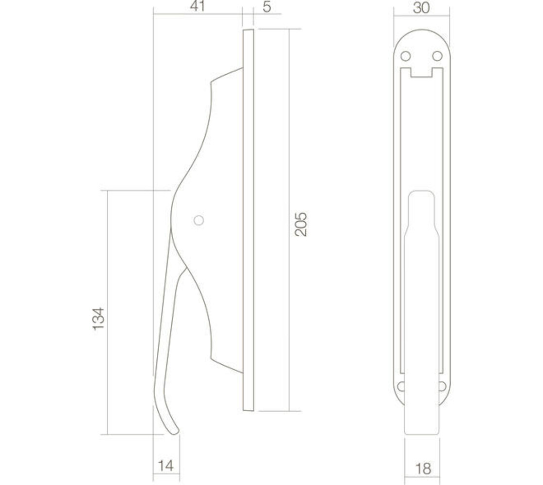 Intersteel Pomp-espagnolet messing gelakt