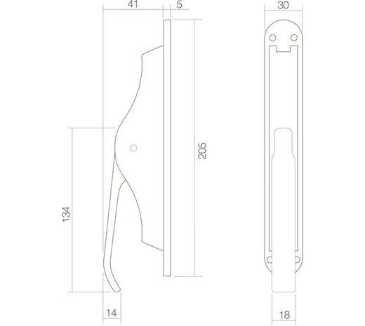 Intersteel Pomp-espagnolet messing gelakt