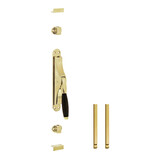 Intersteel Set pomp-espagnolet Ton 400 inclusief stangenset 2x 1250mm messing gelakt/ebbenhout