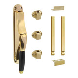 Intersteel Set pomp-espagnolet Ton basic inclusief stangenset 2x 1250mm messing gelakt/ebbenhout