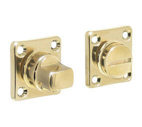Intersteel WC-sluiting 38x38x5mm met stift 8x8mm messing gelakt