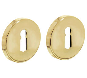 Intersteel Sleutelrozetten verdekt ø49x7mm messing gelakt Intersteel Sleutelrozetten verdekt ø49x7mm messing gelakt