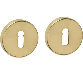 Intersteel Sleutelrozetten verdekt ø53x9mm PVD messingkleur Intersteel Sleutelrozetten verdekt ø53x9mm PVD messingkleur