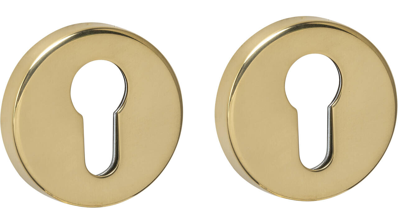 Intersteel Cilinderrozetten verdekt ø53x9mm PVD messingkleur