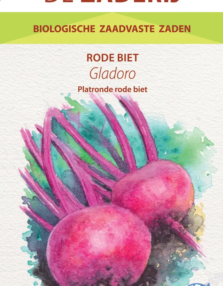 De Zaderij Biologische Gladoro platte gladde ronde rode biet
