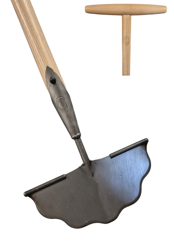 De Wit De Wit Graskantsteker gesmeed met golfsnede essen steel 850mm