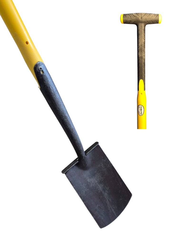 De Wit De Wit Zwanehals spade met opstapjes fibersteel 780mm