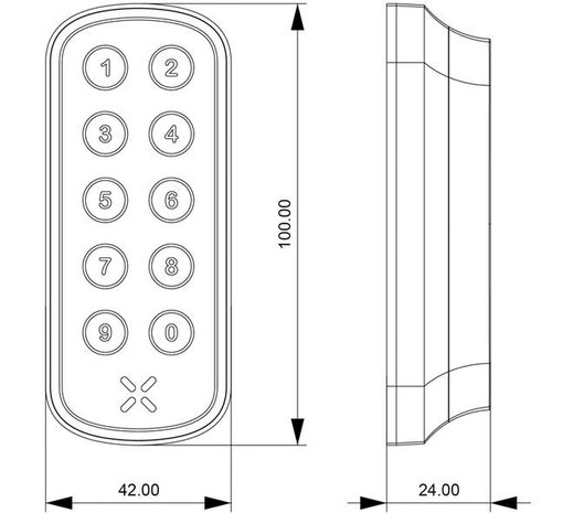 Intersteel Intersteel Black X xPad ovaal 100x42mm zwart