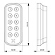 Intersteel Intersteel Black X xPad ovaal 100x42mm wit