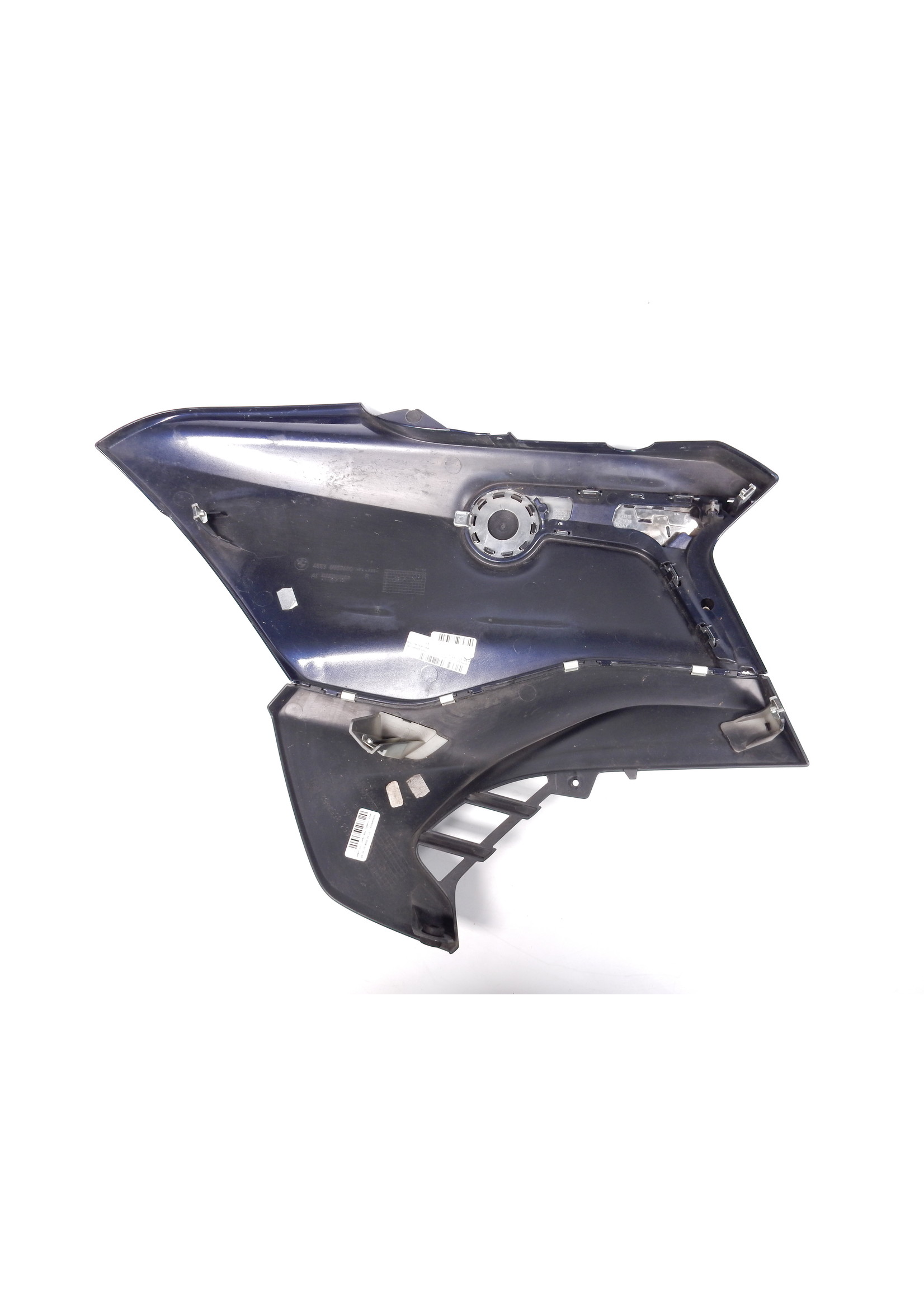 BMW BMW K 1600 Bagger Side trim panel, top right IMPERIAL-BLUE / Side trim panel bottom right NIGHTBLACK UNI / Badge carrier, right, chrome-plated / BMW emblem / 46638414896 / 46638557462 / 46638358210 / 46638546386