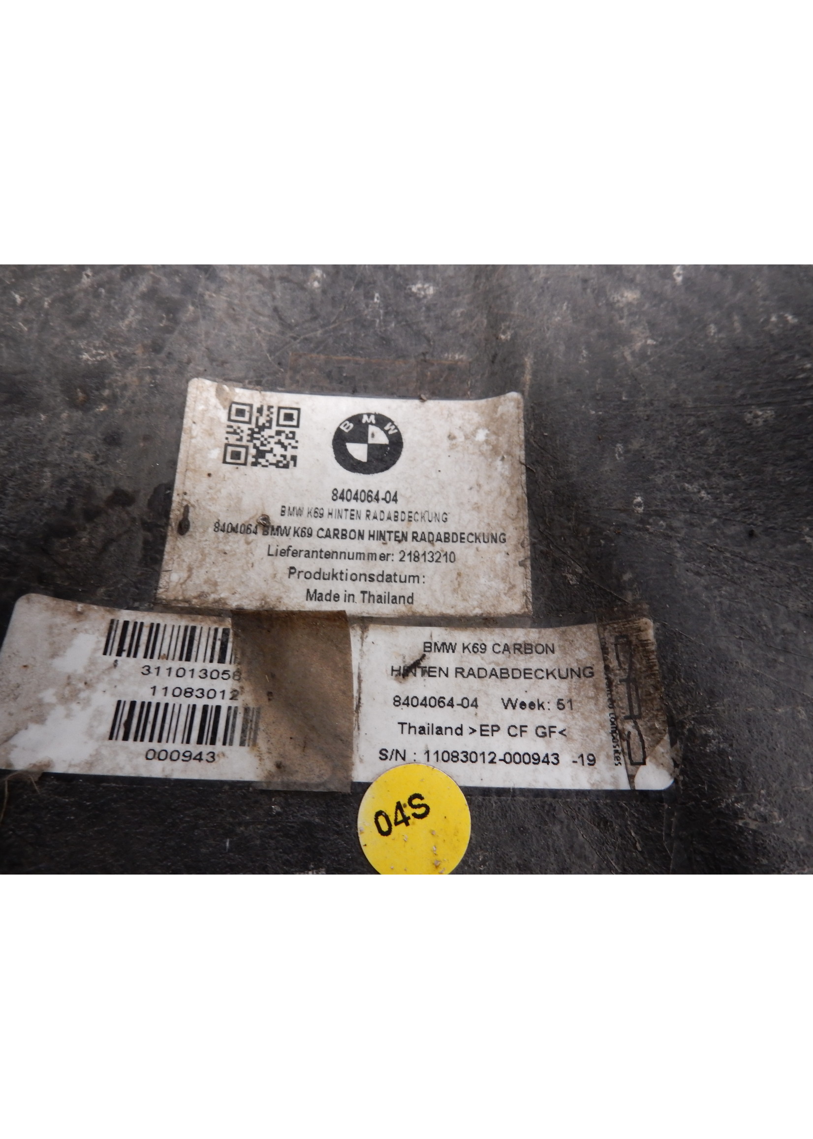 BMW BMW S 1000 XR Spatbord carbon achter / 77318404064