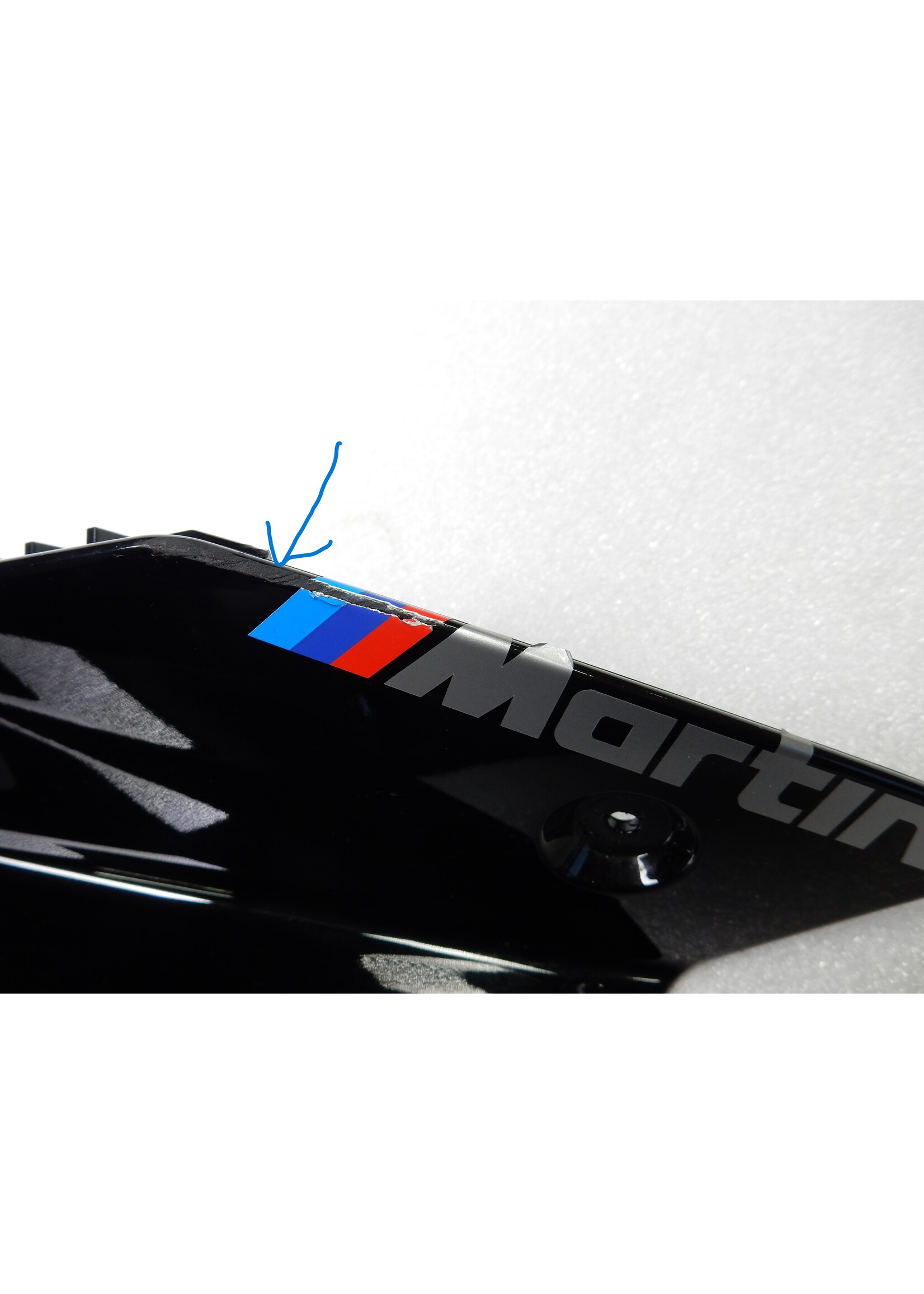 BMW BMW F 900 XR Tankabdeckung unten rechts / Verkleidungsseitenteil rechts Tape auf Klarlack BLACK STORM / 46638403902 / 46638403894 / 46638358168