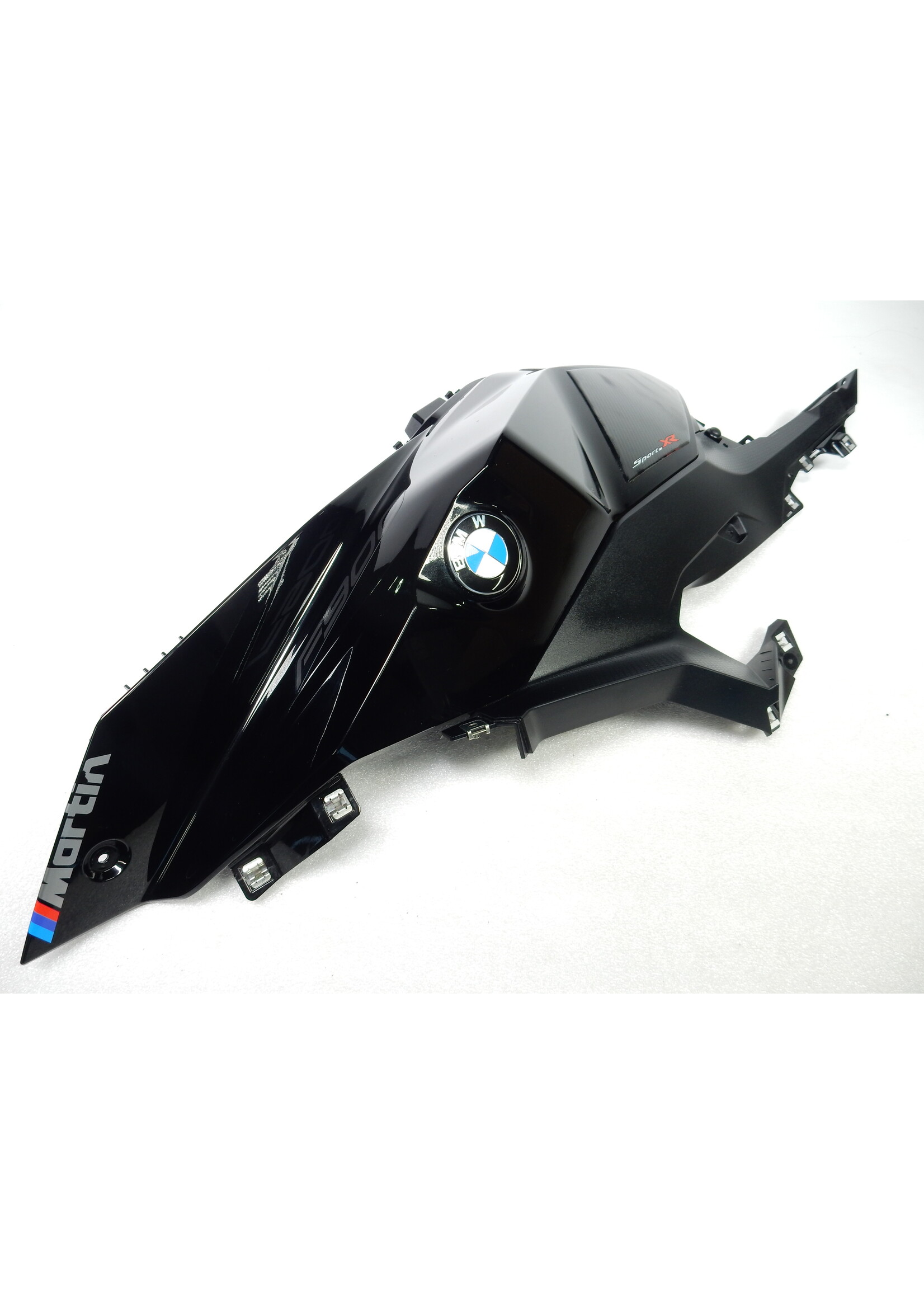BMW BMW F 900 XR Tankabdeckung unten links / Verkleidungsseitenteil links Tape auf Klarlack BLACK STORM / 46638403901 / 46638403893 / 46638358167