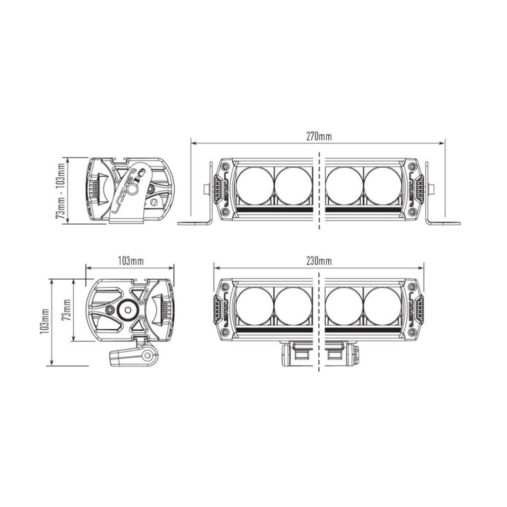 Lazer Lazer Triple-R 750 black with positionlight 230mm