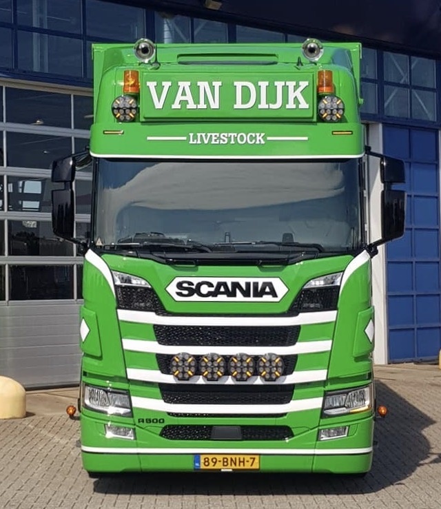 Lichtbaksteunen (set) voor Scania NextGen met Fox Parts zonneklep