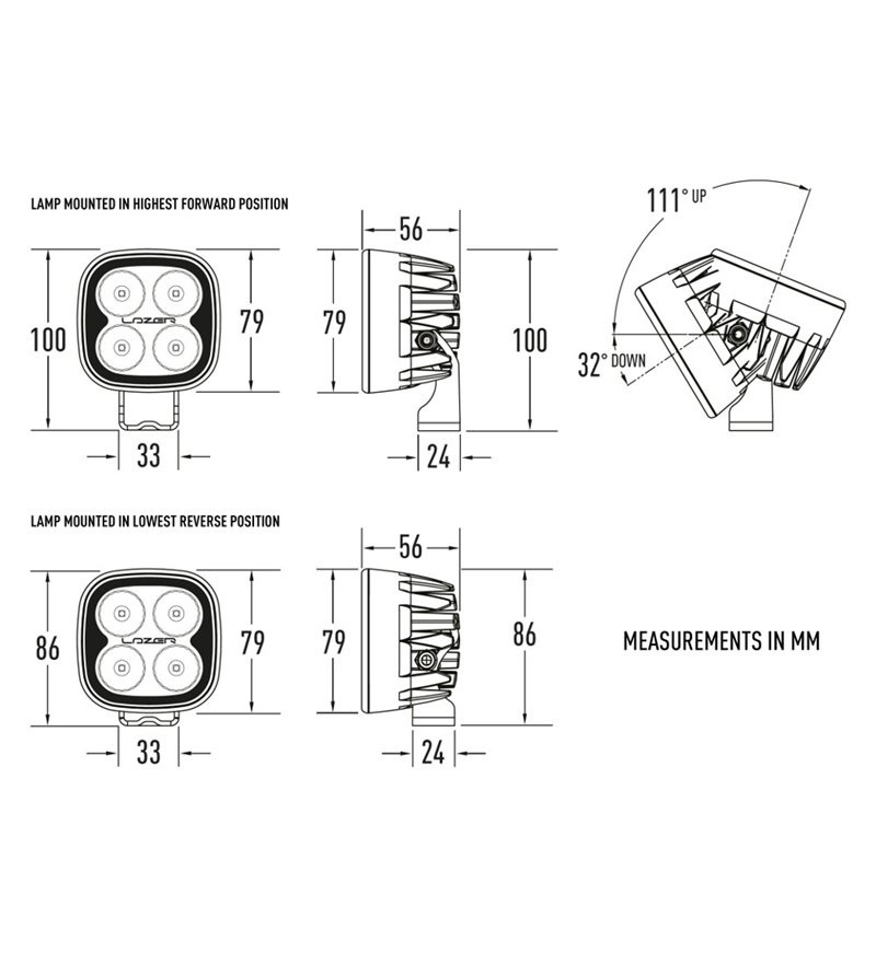 Lazer Utility-25 Led werklamp met 5 jaar garrantie!