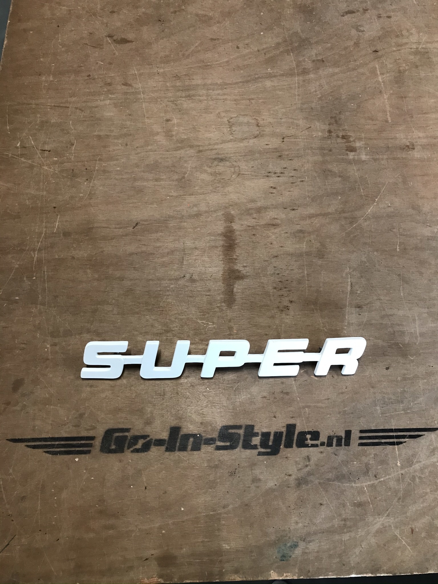 Scania SUPER embleem polyester of RVS