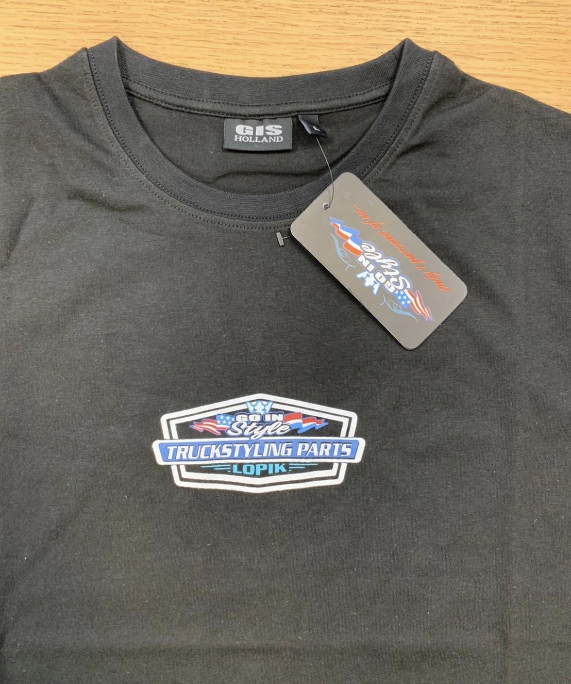 T-Shirt 1% of us zwart met full colour bedrukking