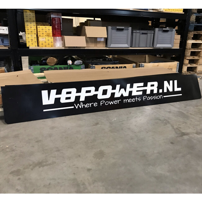Mudflap V8power.nl 248x35cm