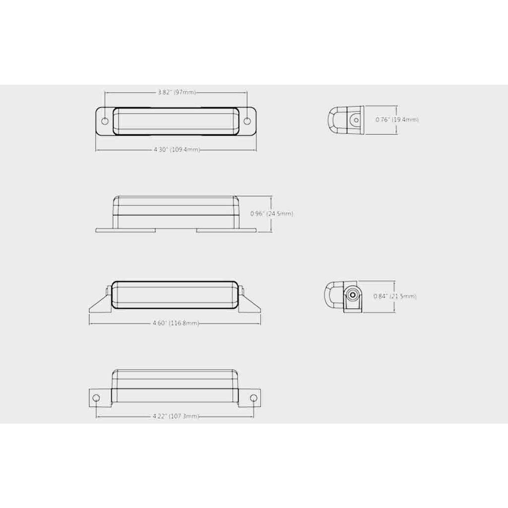 TRALERT Tralert R65 Slimeline Amber LED grill flash