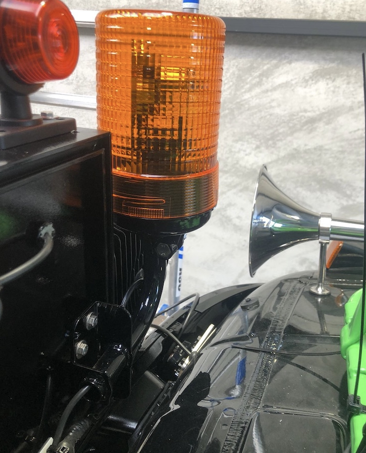 GIS RVS Haakse steun voor opsteek zwaailamp  (set)