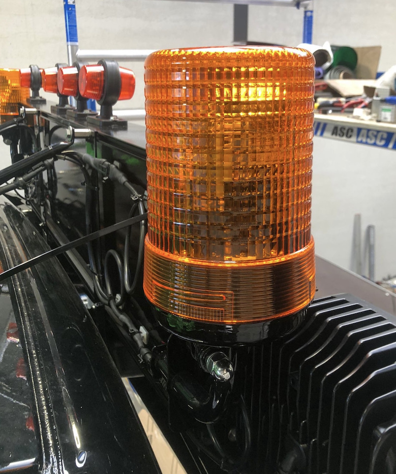 GIS RVS Haakse steun voor opsteek zwaailamp  (set)