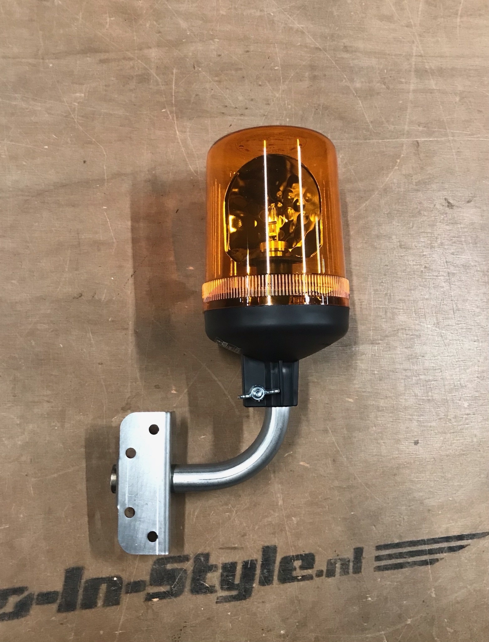 GIS RVS Haakse steun voor opsteek zwaailamp  (set)