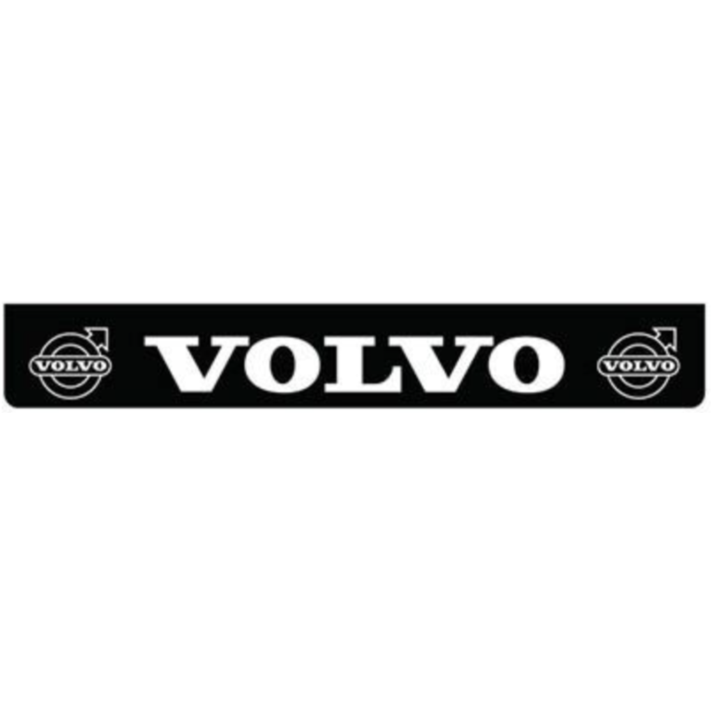 Volvo Zwarte spatlap met witte volvo letters 2380x350mm