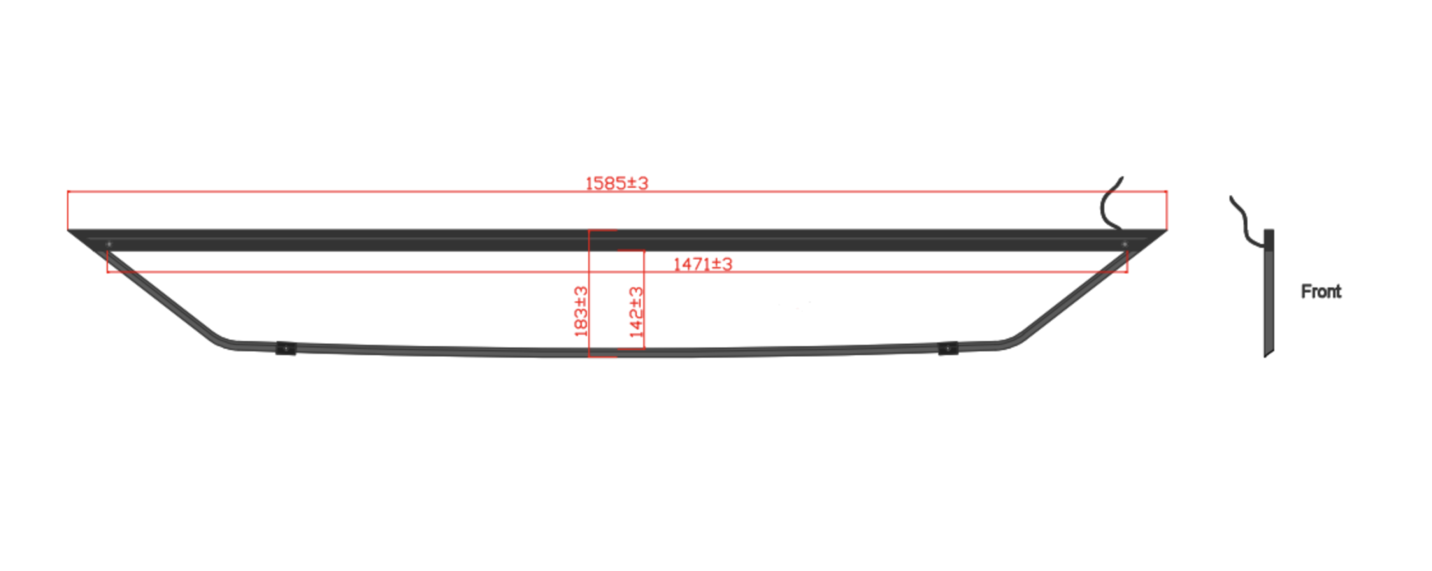 LED lightsign  XL DAF XG+ 158x18cm