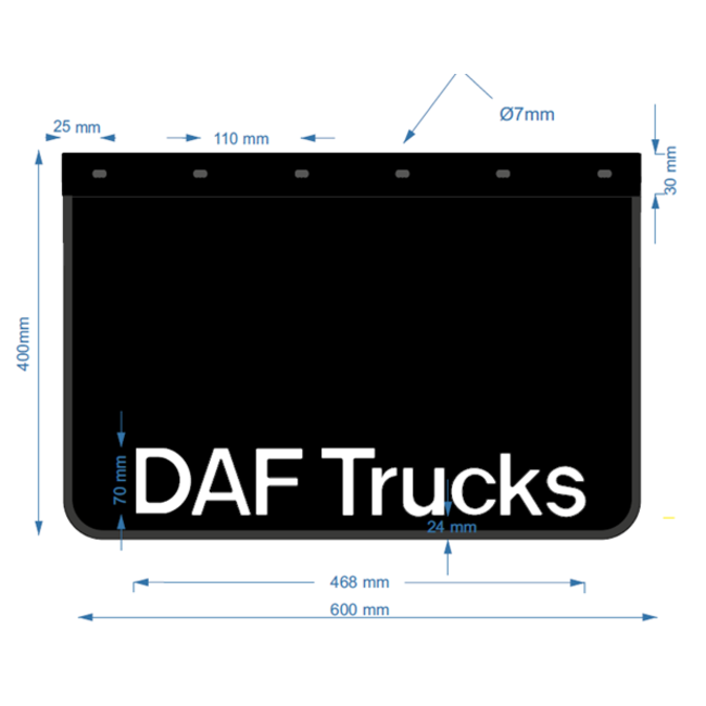 DAF trucks mudflap 60x40cm (per piece)